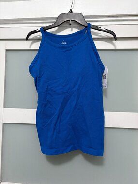 Attraco Sports Ladies Biult in Bra Workout Tank Yoga Athletic sz Large L Blue
